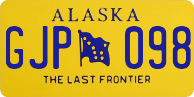 AK license plate GJP098