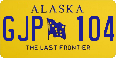 AK license plate GJP104