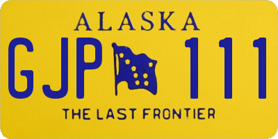 AK license plate GJP111