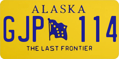 AK license plate GJP114