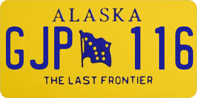 AK license plate GJP116