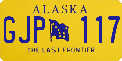 AK license plate GJP117