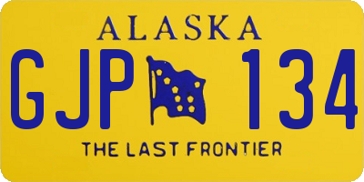 AK license plate GJP134
