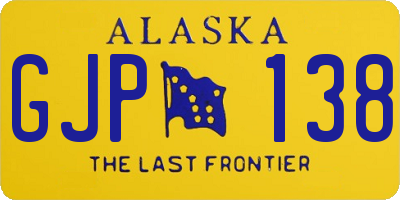 AK license plate GJP138