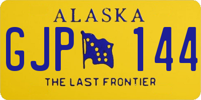 AK license plate GJP144