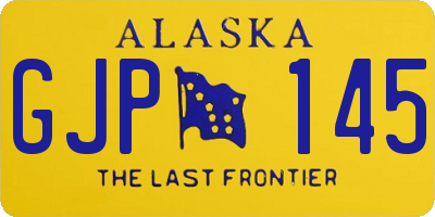 AK license plate GJP145