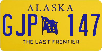AK license plate GJP147