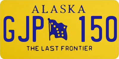 AK license plate GJP150