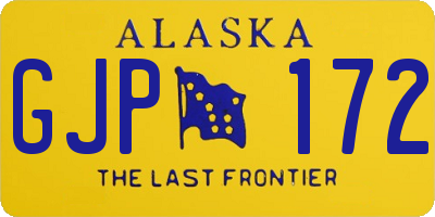 AK license plate GJP172