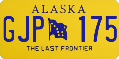 AK license plate GJP175