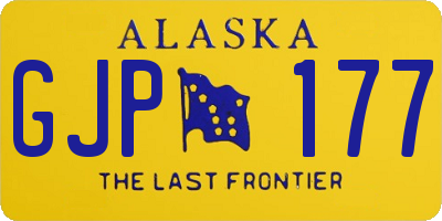 AK license plate GJP177