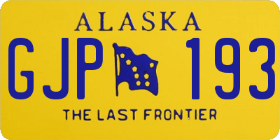 AK license plate GJP193