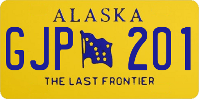 AK license plate GJP201