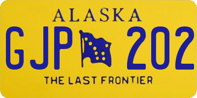 AK license plate GJP202