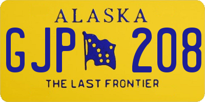 AK license plate GJP208