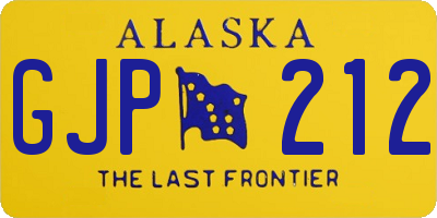 AK license plate GJP212