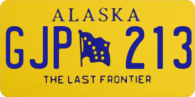 AK license plate GJP213