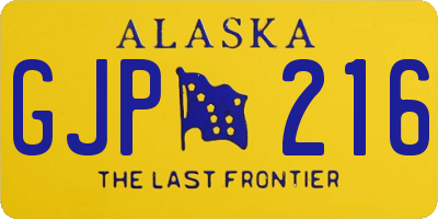 AK license plate GJP216