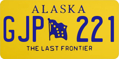 AK license plate GJP221