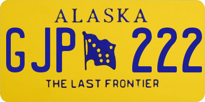 AK license plate GJP222