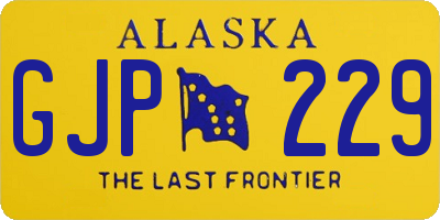 AK license plate GJP229