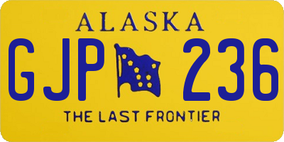 AK license plate GJP236