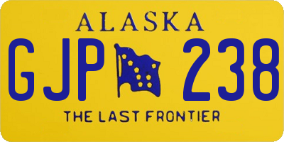 AK license plate GJP238