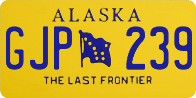 AK license plate GJP239