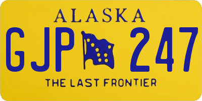 AK license plate GJP247