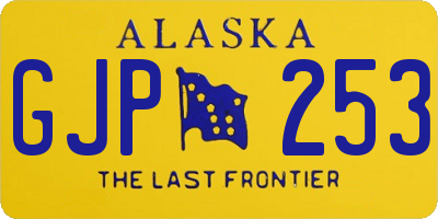 AK license plate GJP253