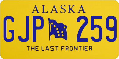 AK license plate GJP259