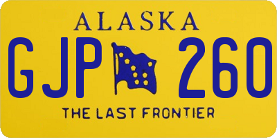 AK license plate GJP260