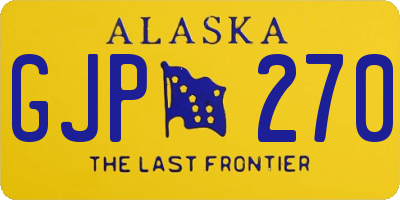 AK license plate GJP270