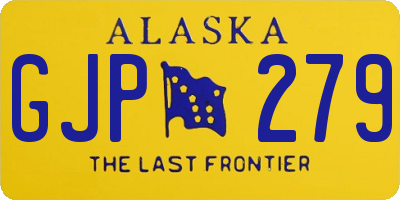 AK license plate GJP279