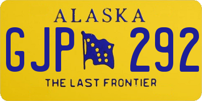 AK license plate GJP292