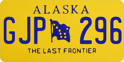 AK license plate GJP296