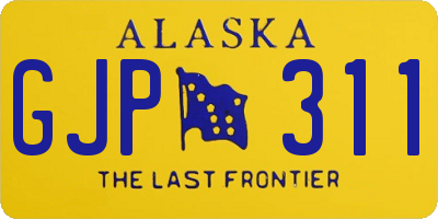 AK license plate GJP311