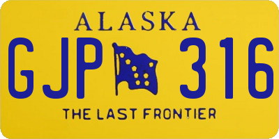 AK license plate GJP316