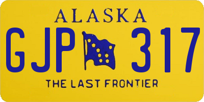 AK license plate GJP317