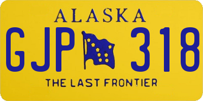 AK license plate GJP318