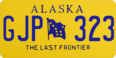 AK license plate GJP323