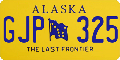 AK license plate GJP325