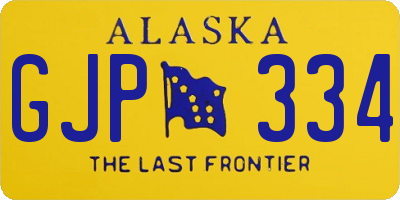 AK license plate GJP334