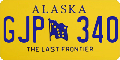 AK license plate GJP340