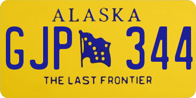 AK license plate GJP344