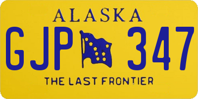 AK license plate GJP347