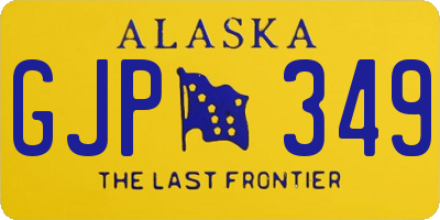 AK license plate GJP349