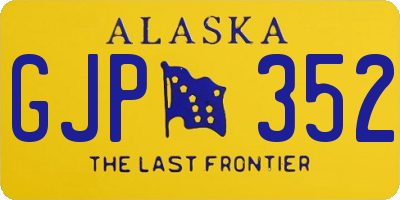 AK license plate GJP352
