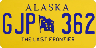 AK license plate GJP362