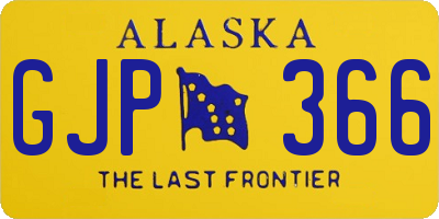 AK license plate GJP366